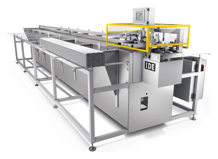 Ablegeeinheit von IDE am Ende der Extrusionslinie