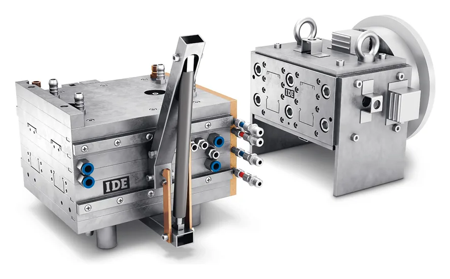 Extrusionswerkzeug von IDE für zwei Kabelkanäle mit separaten Deckeln