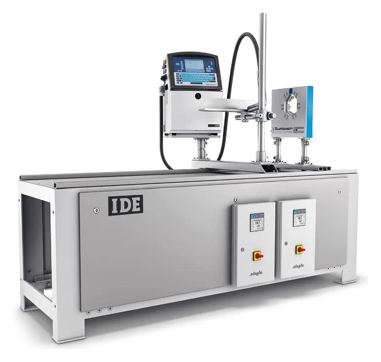Zusatzeinheit zur Beschriftung und Vermessung in der Extrusionslinie